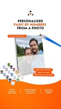 Custom Paint by Number Kit, Personalised Painting Kit, Paint From A Photo