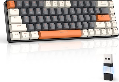 Teclado mecánico inalámbrico RK68 2,4 GHz/Bluetooth 5,0 modo doble intercambiable en caliente - Imagen 25 de 29