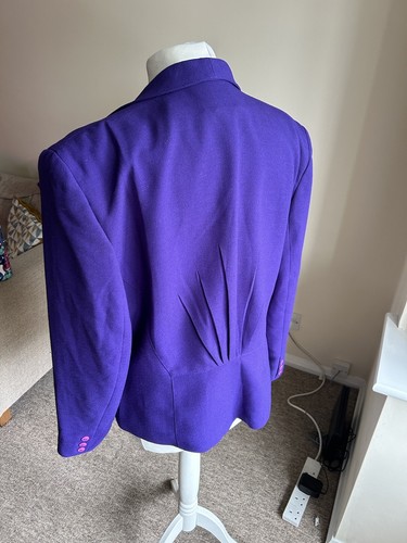 Vintage Jacques Vert Purple Two Piece Womens Suit Skirt 14 & Jacket 16 Wedding - Picture 17 of 17