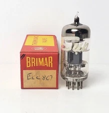 1 RARE NOS Brimar ECC807 / 13D7 Vacuum Tube   For Rogers Cadet III  3 ! 