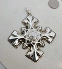 Sterling Silver Reed & Barton 1976 Christmas Cross Ornament or Large Pendant