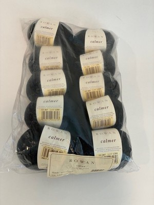 Rowan CALMER Yarn, 1 BALL Color ONYX, Cotton & acrylic, new