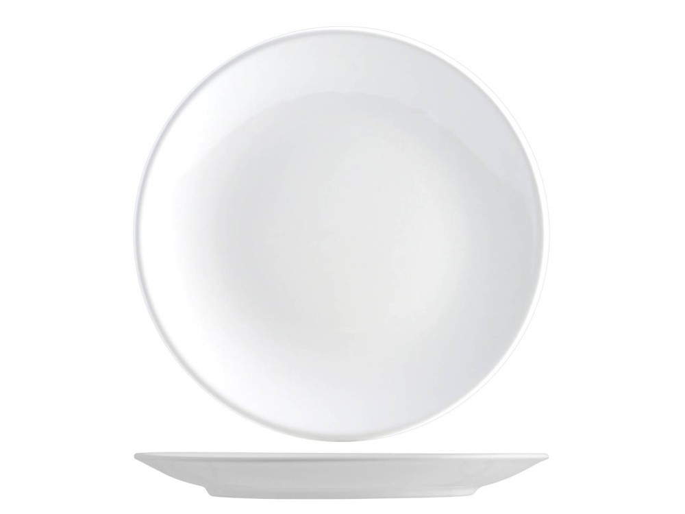 Pack Of 6 White Iris Plates 26Cm H&H