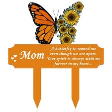 Butterfly Memorial Grave Stakes, Mom Cemetery Decorations for Grave, Memorial...