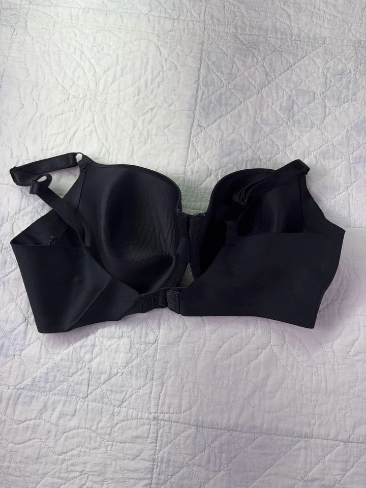 Sujetador Warner's para mujer 38C negro cierre frontal ligeramente forrado correas ajustables Foto 3 de 4
