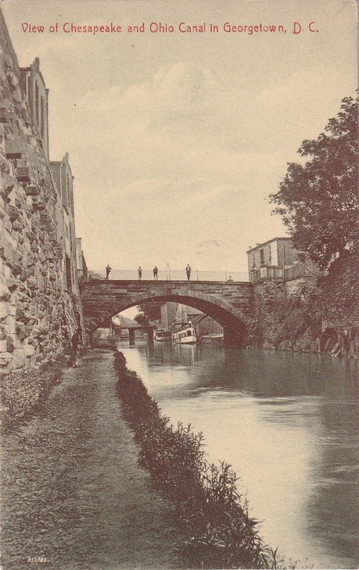 Georgetown DC     View of Chesapeake and Ohio Canal   Pub. by Mrs. Minnie Brooke