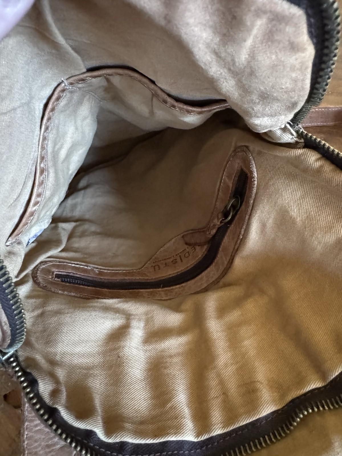 Bed Stu Leather Patsy Tan Backpack Sling Bag - image 13