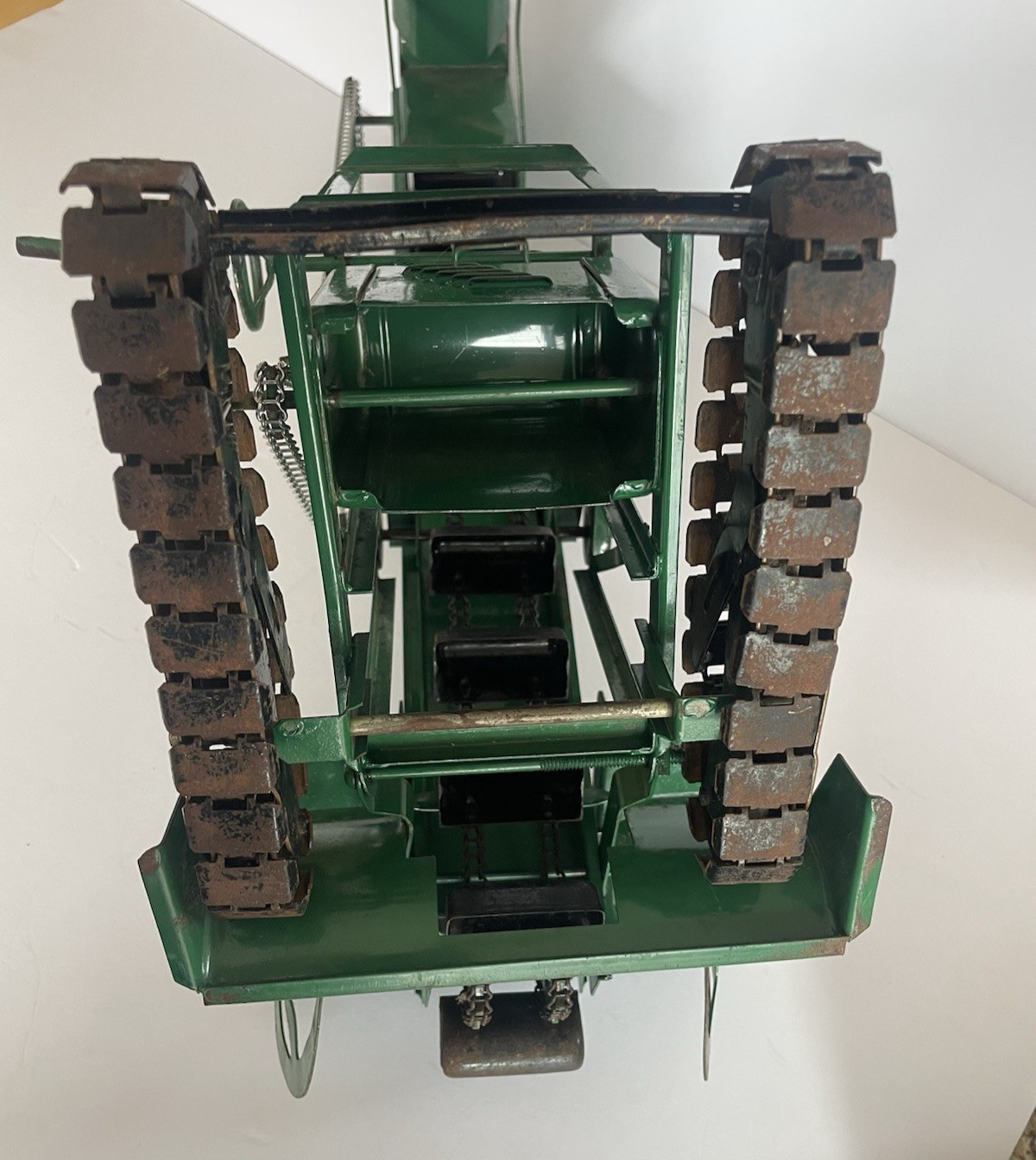 VINTAGE DOEPKE MODEL TOYS BARBER GREEN BUCKET LOADER
