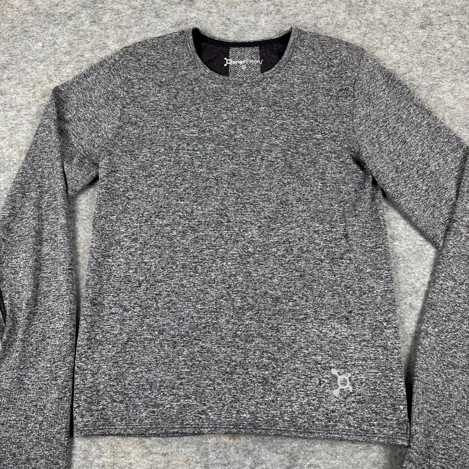 Orange Theory Pullover Shirt Long Sleeve Heathered Gray Womens Medium M - Image 2 of 4