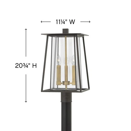 Hinkley Lighting 2101-LL Walker 3 Light 20.75" Tall Single Head - Black - Picture 4 of 9