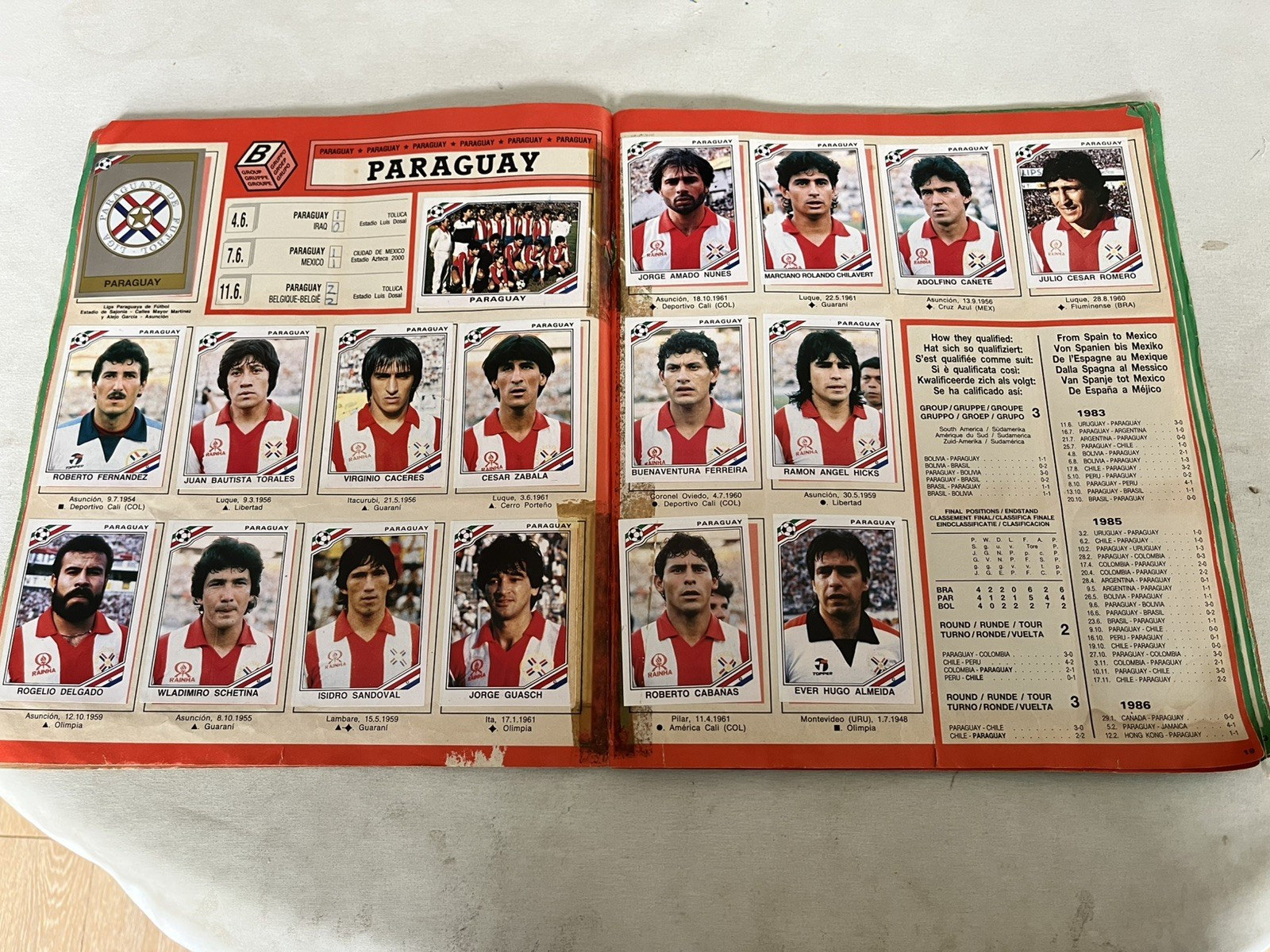 Panini  Mexico World Cup 1986 Football Sticker Album  complete all stickers