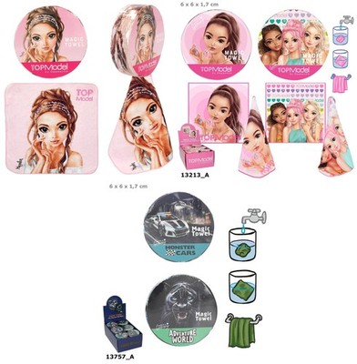 Depesche TOPModel Magisches Handtuch 12747 Glitter Queen lila/rosa 30x30 Dino Wo