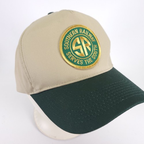 Southern Railway Hat Cap Serves The South Railroad Train Patch Snapback Khaki