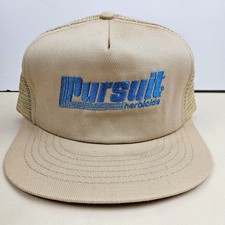 Vtg Swingster USA MADE Pursuit Farm Patch Trucker Hat Snapback Cap Vintage