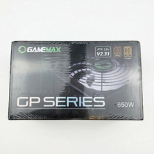 GameMax 650W GP-Series Black PSU 80+ Bronze - GP-650 V2 PC ATX Power Supply