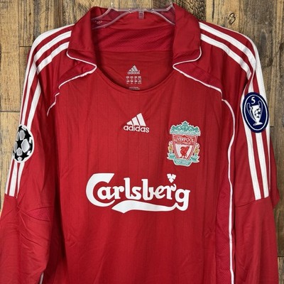 Liverpool FC 2007-08 Home Men's XL Long Sleeve Soccer Jersey