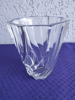 Schöne Luminarc Vase Swirl Klarglas Vase Vintage  Höhe 13 cm