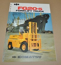 Komatsu FG20-5 Forklift Truck Sales Brochure Prospekt