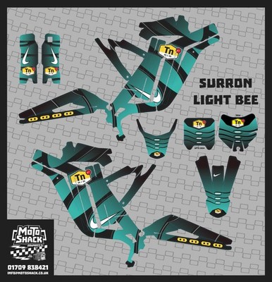 NIKE TN mintgrün türkis Grafik Kit für Sur-Ron Light Bee X Surron Wrap Aufkleber