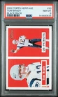 TOM BRADY PSA 8 2002 TOPPS HERITAGE #50 BLACK BACK