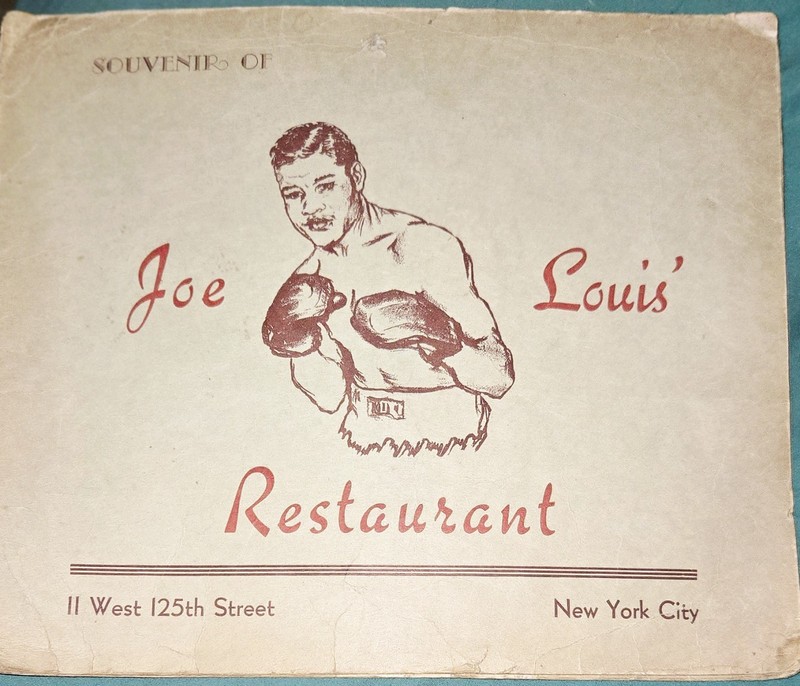 Boxing Joe Louis Harlem Restaurant , NYC Souvenir Photo Album!