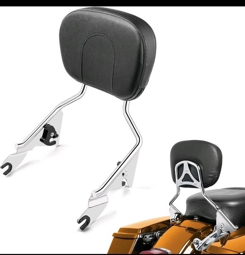 Detachable Backrest Sissy Bar For Harley Touring Road Glide  2009-25- Ships USA  - Afbeelding 1 van 6
