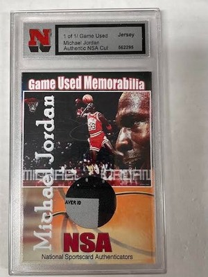 Michael Jordan Game Used Worn Jersey Tag 2010 National Sports Authenticators 1/1