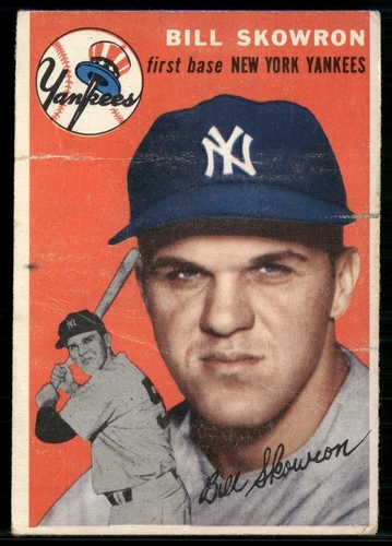 1954 Topps #239 Bill Skowron CREASED SET BREAK