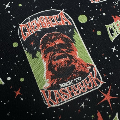 Chewbacca In Space Star Wars Fabric By The Yard RETIRED 36'' x 44' - Picture 5 of 7