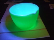 McKee Jadeite Measuring Cup Uranium Glass Two Cup Size Green Glass Kitchenware