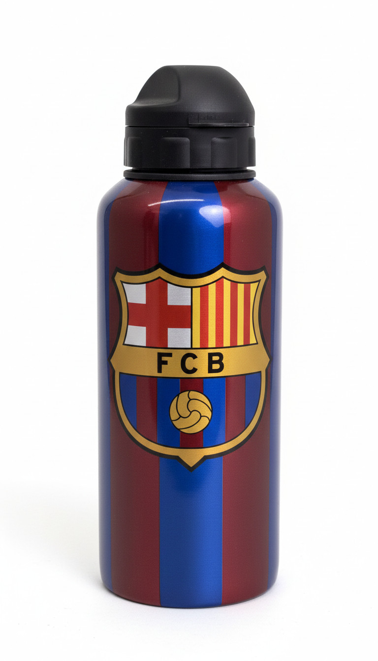 7.5in Maroon Blue Soccer Sport Flask