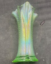 WONDERFUL VINTAGE CARNIVAL SIGNED NORTHWOOD DRAPERY 8 1/2 VASE SUPER COLOR