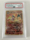 Pokemon PSA DUAL 10 Charizard #001 25th JP Arita Signed & Sketched