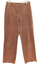 Ann Taylor Women VTG Fine Wale Corduroy Wide Leg Pants 8 Tan Camel Preppy Grunge