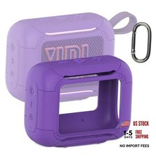 Silicone Cover Case for JBL Go 5 Portable Bluetooth Speaker, Protective Purple