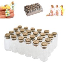 Mini Clear Glass Jars Bottles with Cork Stoppers for Arts  Crafts, Projects,