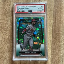 Topps 2023 Bowman Chrome Sapphire Image Var Jordan Walker #18 Aqua/99 PSA 10 