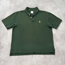 Brooks Brothers Polo Shirt Mens M Green 346 Original Fit Pique Cotton Knit Logo