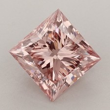 Princess 2.50 Ct Fancy Vivid Pink VS1 IGI Certified Lab Grown CVD Diamond