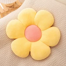 Six Petal Flower Cushion Pink Sunflower Plush Pillow Kids Bedroom Seat Bay Windo