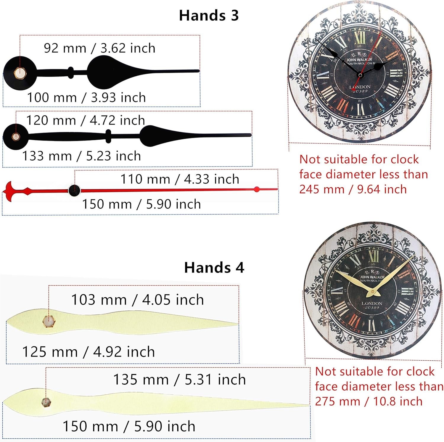 12888 Quartz DIY Wall Clock Movement Mechanism Repair Parts Replacement Kit S...