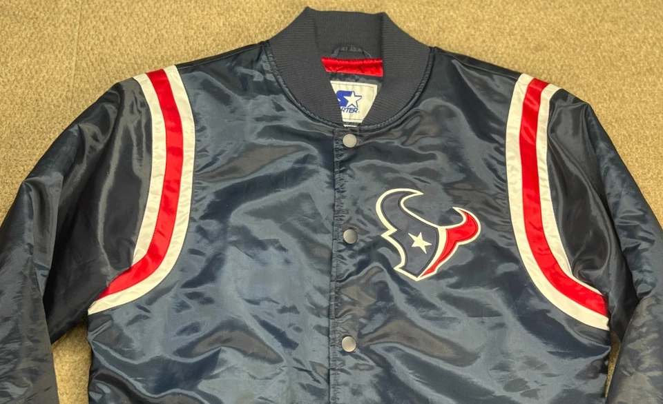 Starter G-III NFL Houston Texans Satin Bomber Jacket Size Large - Image 4 of 4
