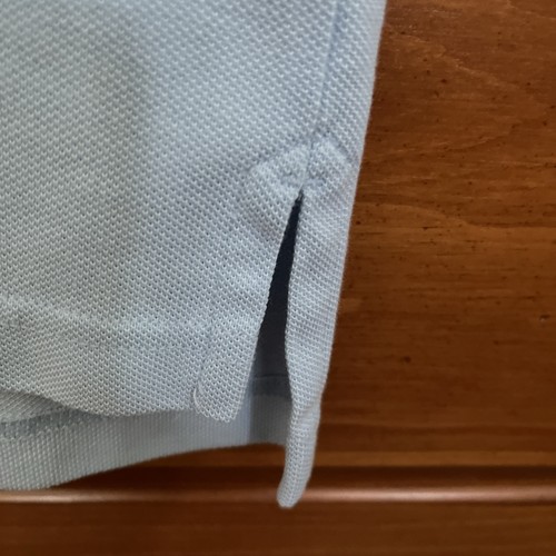Lands' End Boys Short Slv Light Blue Mesh Polo Shirt M 10-12 - Picture 4 of 5