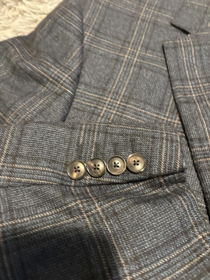 Blazer Pal Zileri Para Hombres 56 Cuadros Lana Cachemira Hecho en Italia Abrigo Deportivo Chaqueta Foto 4 de 4