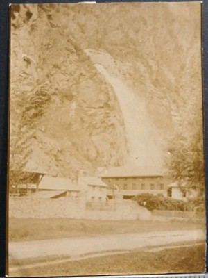 Schweiz 1898 Wallis Gorges Du Trient Wasserfall Pissevache altes Foto