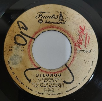 VULCANO Bilongo 7'' / FUENTES AFRO LATIN FUNK DISCO SOUL DANCEFLOOR   