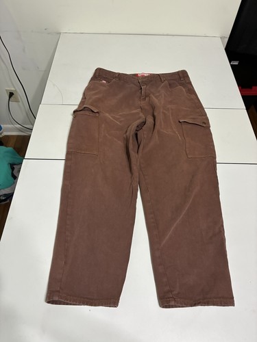 Butter Goods Santosuosso Jeans 34x32 Brown Baggiest Cargo Skater Streetwear Y2K