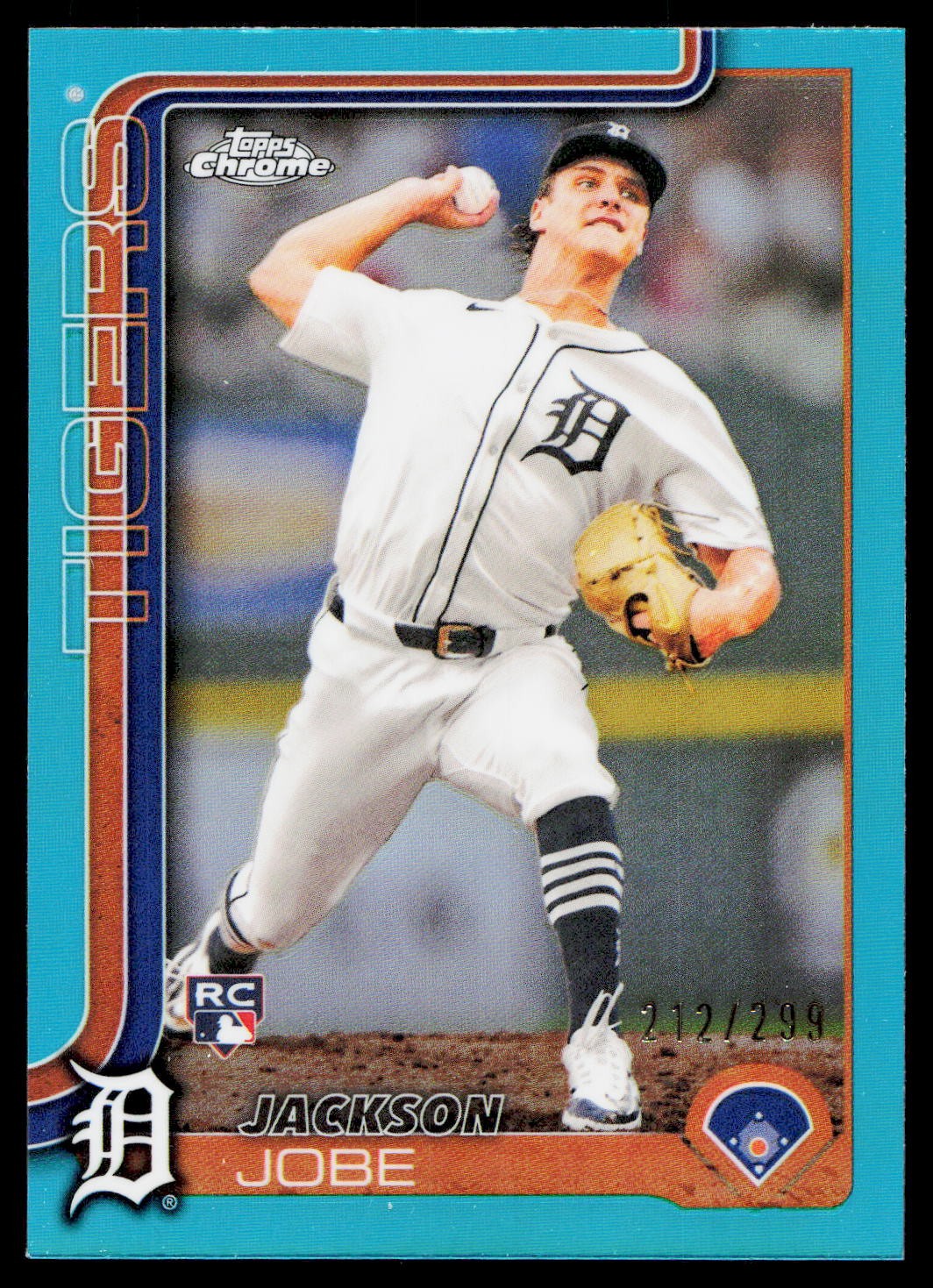 2025 Topps Chrome #249 Jackson Jobe Teal Refractors #/299