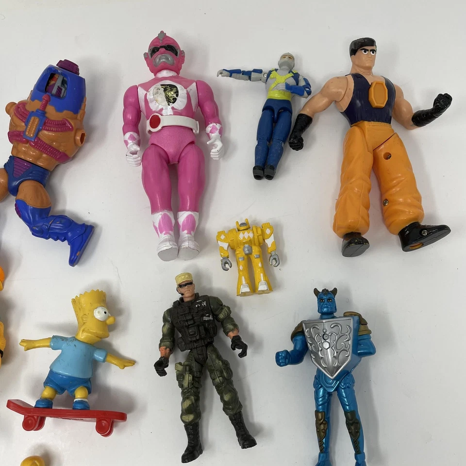 Vintage Action Figures Lot 90s Power Rangers MOTU Simpsons GI Joe Centurions 15 - Image 3 of 4