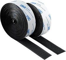 30Ft X 1 Inch Hook and Loop Tape Strips with Adhesive, Heavy Duty Sticky Back